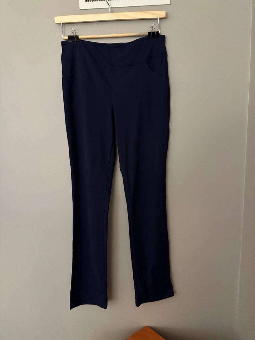 Yogipace flare leggings pants Women's Large XL black Pull-On pockets